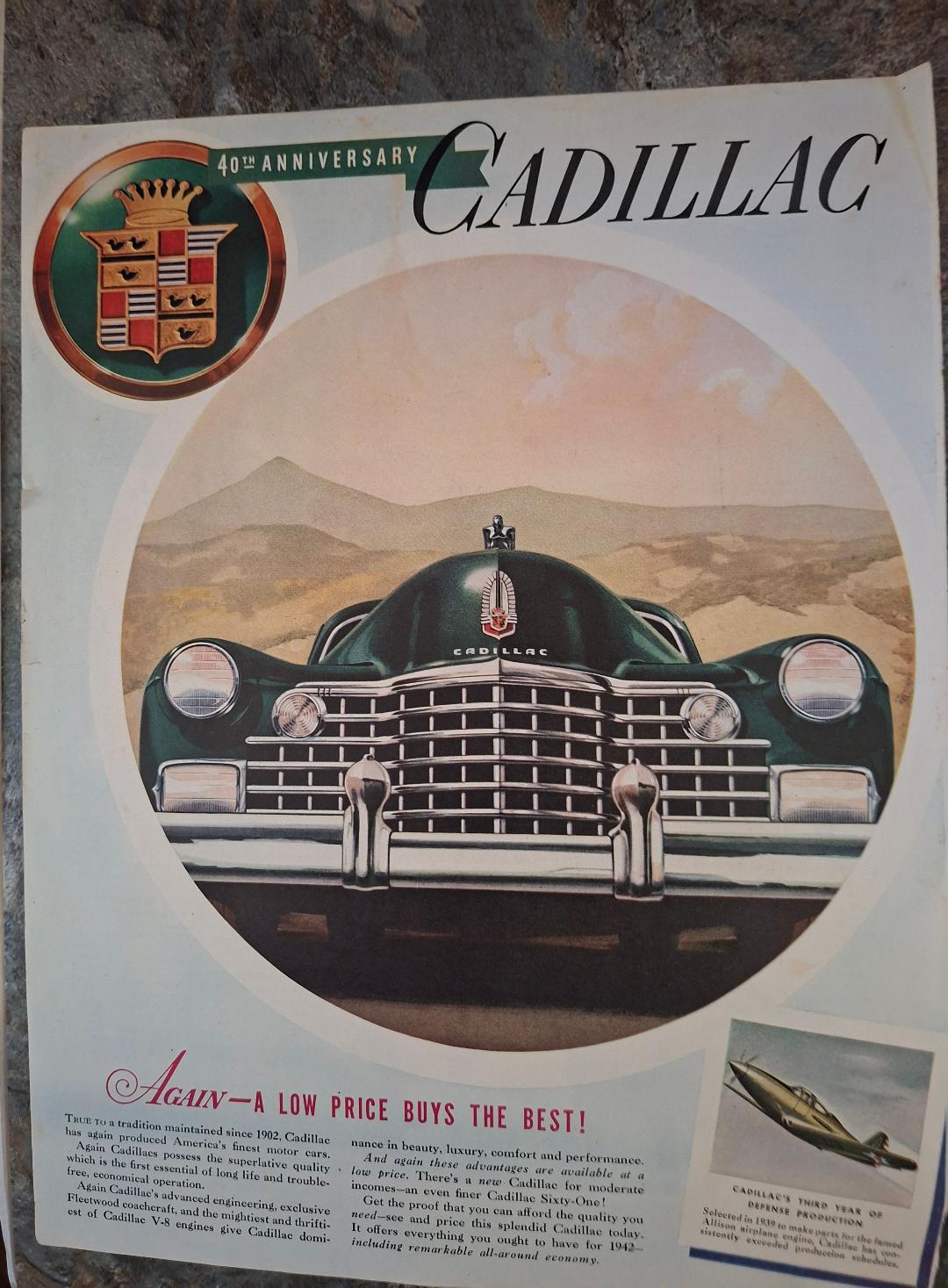 Vintage 1942 Cadillac Advertisement