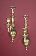 Pair Of Vintage Brass Wall Sconces