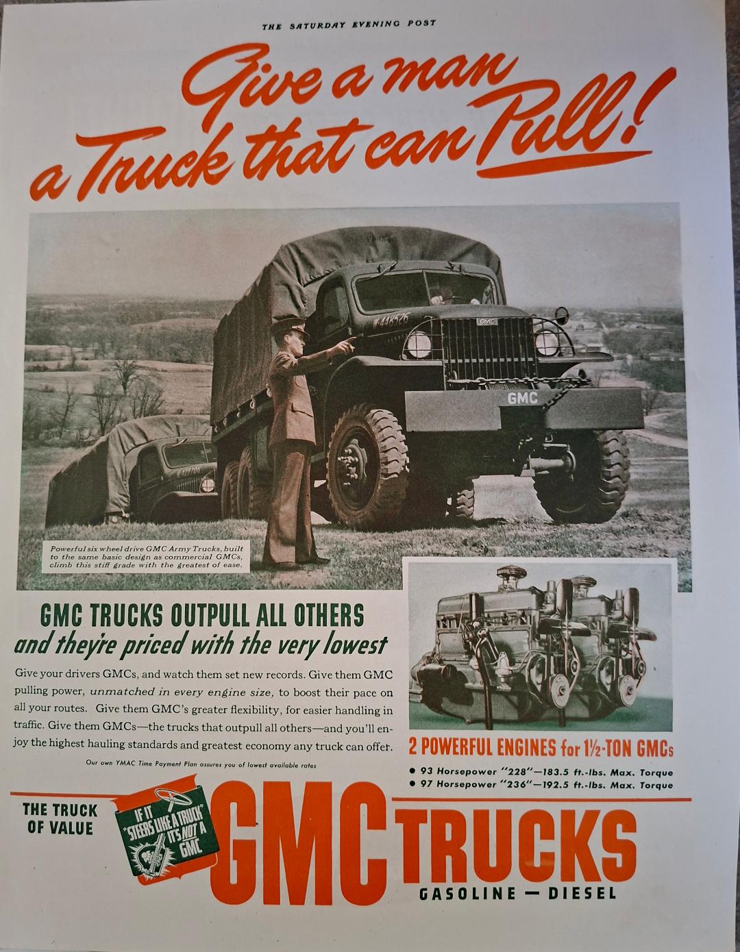 Vintage 1941 GMC Trucks Wartime Advertisement