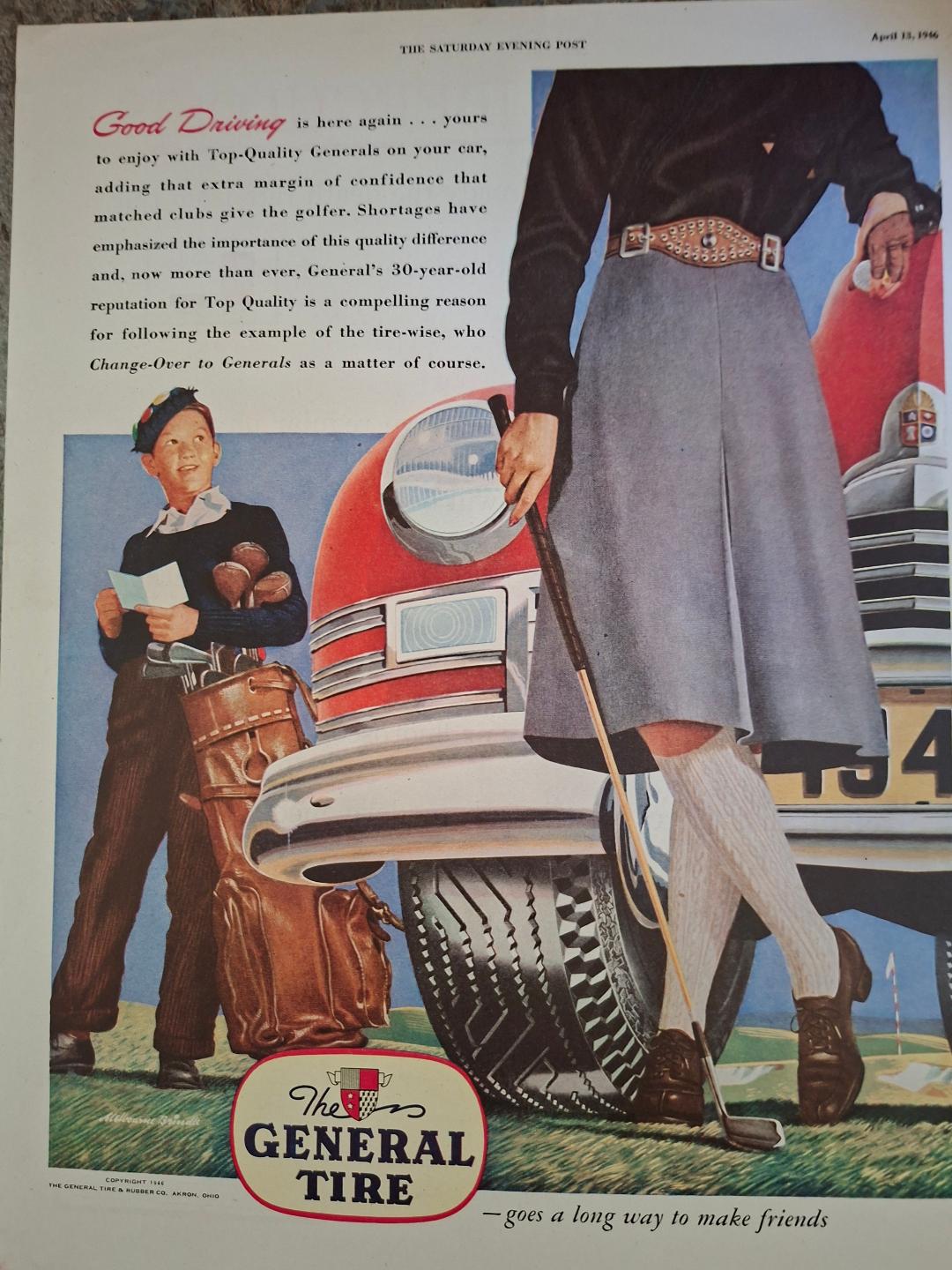 Vintage 1946 General Tire Advertisement